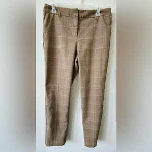 EUC Liz Claiborne, Audra Slim Dress Pants in Tan and Cream 10 P